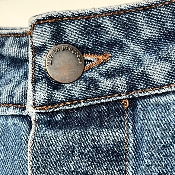 A line denim button front mini skirt - Picture 3 of 5